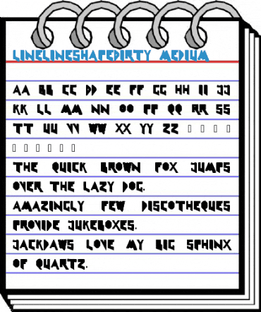 LineLineShapeDirty Font