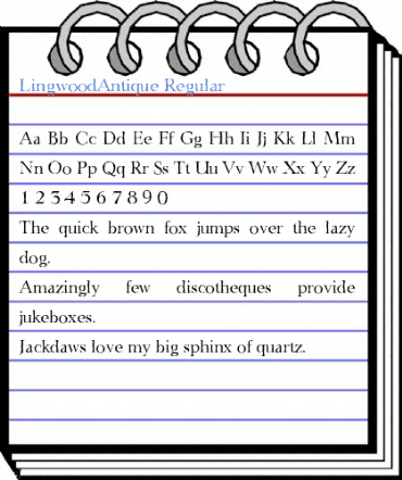 LingwoodAntique Regular Font