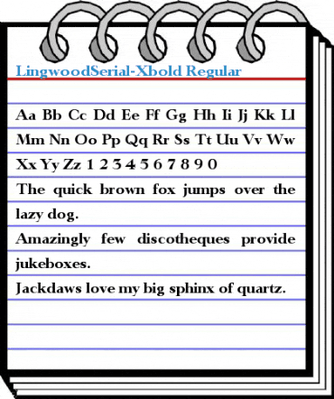 LingwoodSerial-Xbold Font