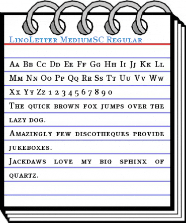 LinoLetter MediumSC Regular Font