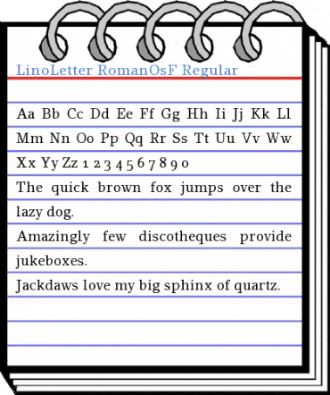 LinoLetter RomanOsF Font