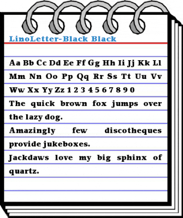 LinoLetter-Black Black Font