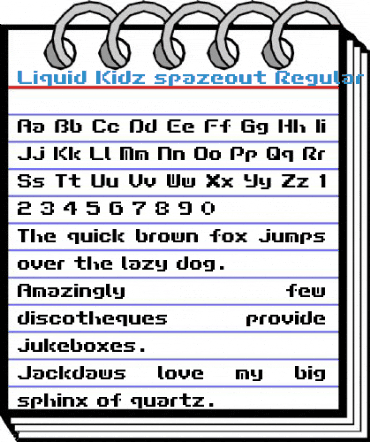 Liquid Kidz spazeout Regular Font