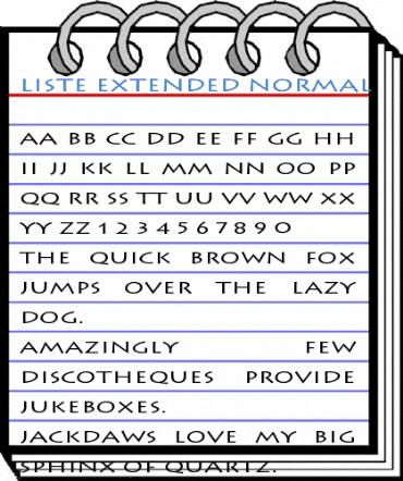 Liste Extended Font