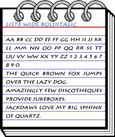 Liste Wide Font