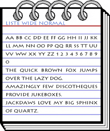 Liste Wide Normal Font