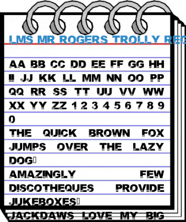 LMS Mr Rogers Trolly Regular Font