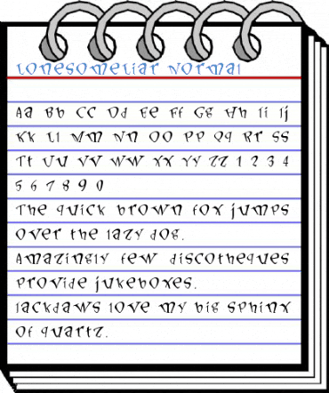 LonesomeLiar Normal Font