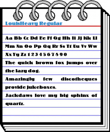 LouisHeavy Regular Font