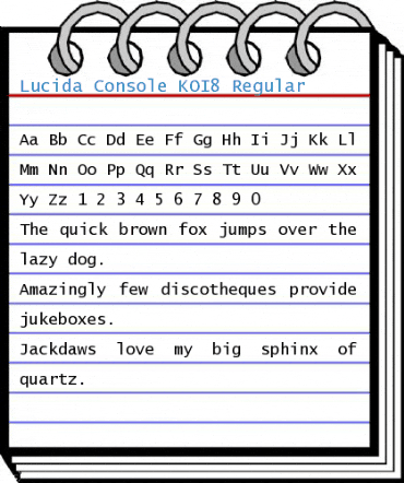 Lucida Console KOI8 Regular Font