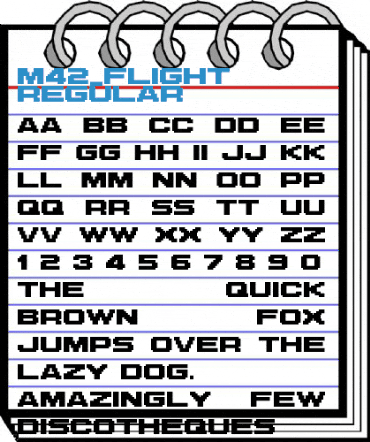 M42_FLIGHT 721 Regular Font