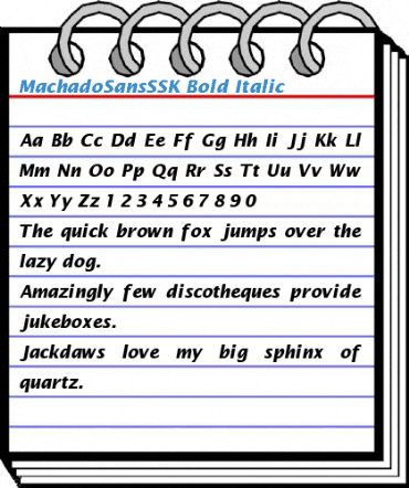 MachadoSansSSK Font