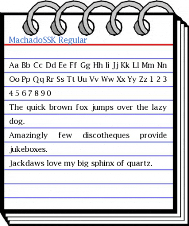 MachadoSSK Regular Font