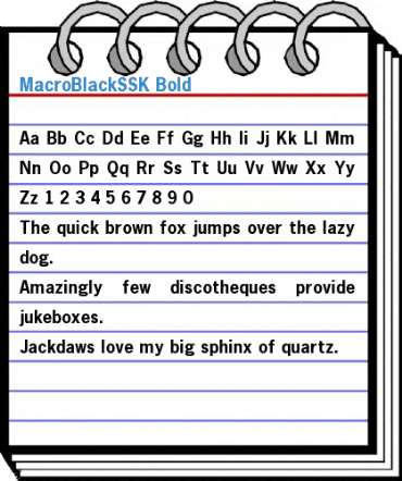 MacroBlackSSK Bold Font