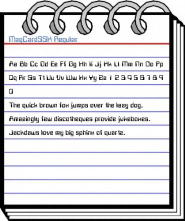 MagCardSSK Regular Font