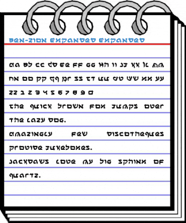 Ben-Zion Expanded Expanded Font