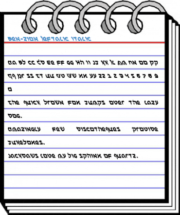 Ben-Zion Leftalic Italic Font