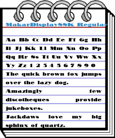 MakarDisplaySSK Regular Font