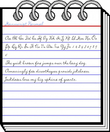 Manuscript Normal Font