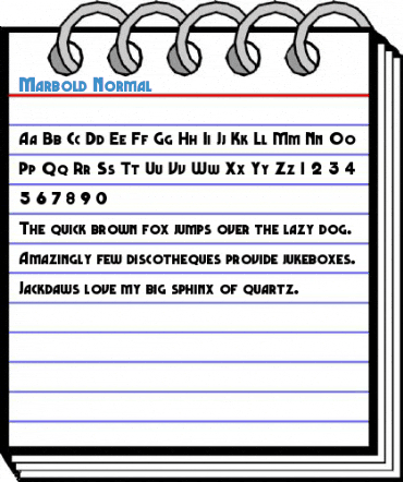 Marbold Normal Font