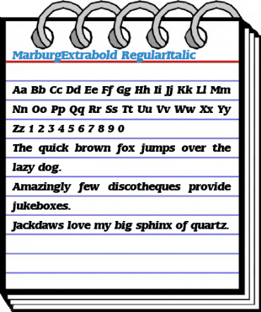 MarburgExtrabold Font