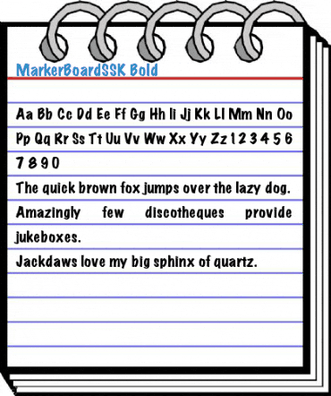 MarkerBoardSSK Font