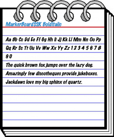 MarkerBoardSSK Font