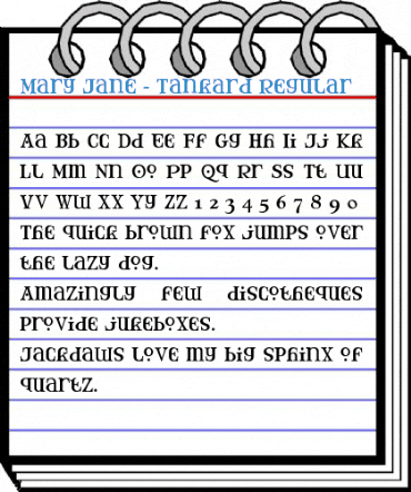 Mary Jane - Tankard Regular Font