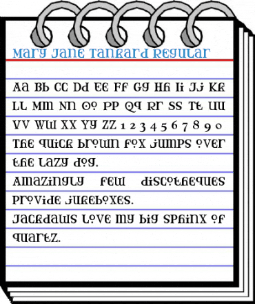 Mary Jane Tankard Regular Font