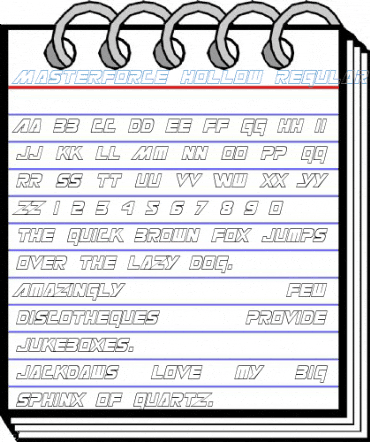 Masterforce Hollow Font