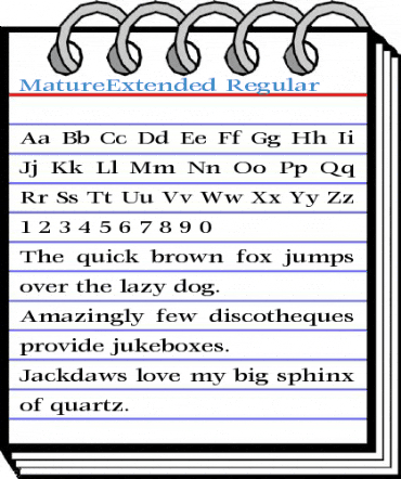 MatureExtended Regular Font