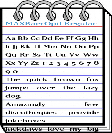 MAXBaerOpti Regular Font