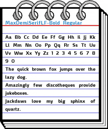 MaxDemiSerifLF-Bold Font