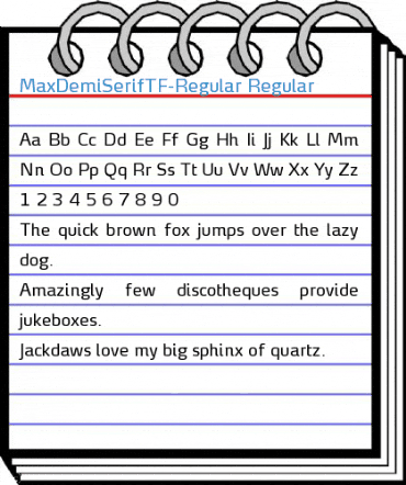 MaxDemiSerifTF-Regular Font