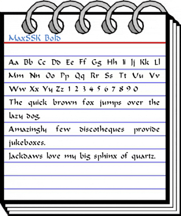 MaxSSK Bold Font