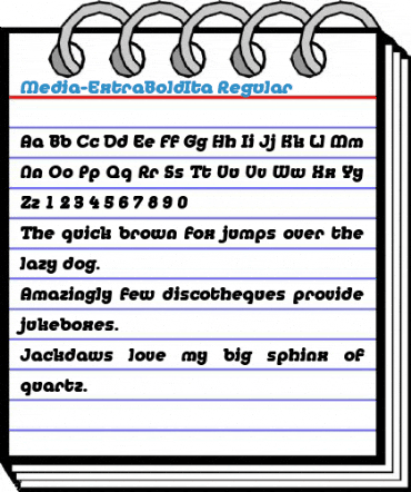 Media-ExtraBoldIta Regular Font