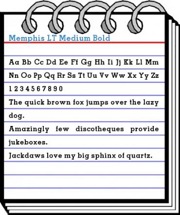 Memphis LT Medium Font