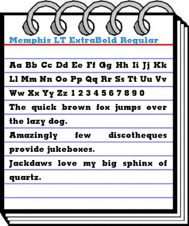 Memphis LT ExtraBold Regular Font