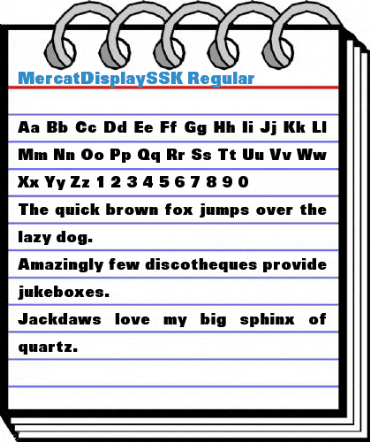 MercatDisplaySSK Font