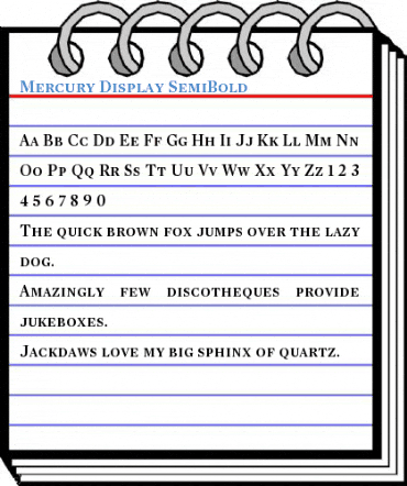 Mercury Display Font