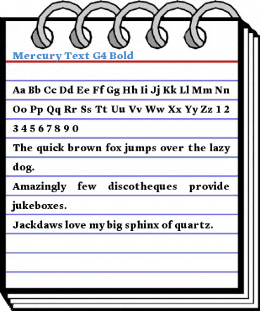 Mercury Text G4 Bold Font