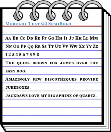 Mercury Text G4 SemiBold Font