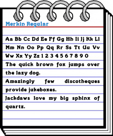 Merkin Regular Font