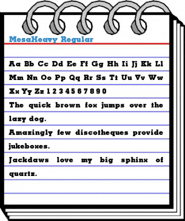 MesaHeavy Regular Font