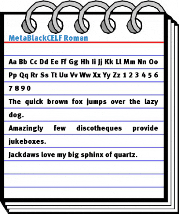 MetaBlackCELF Font