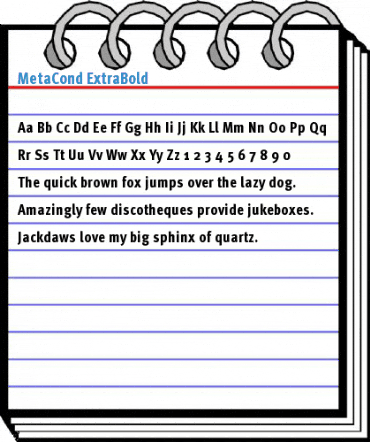 MetaCond ExtraBold Font