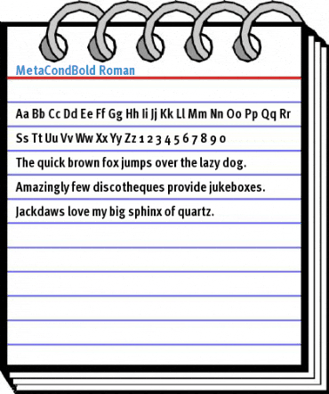 MetaCondBold Font