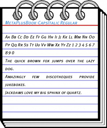 MetaPlusBook-CapsItalic Font