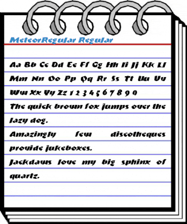 MeteorRegular Regular Font