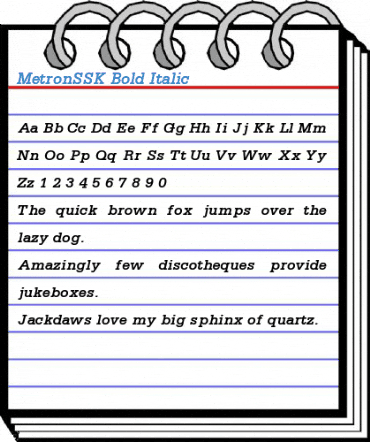 MetronSSK Font